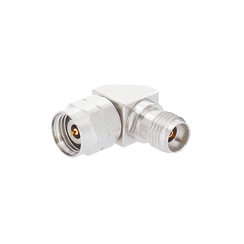 Precision Test Adapter-2.4mm(M) to 2.92mm(F) Right Angle type: 40 GHz Precision Test Adapter-2.4mm(M) to 2.92mm(F) Right Angle type: 40 GHz